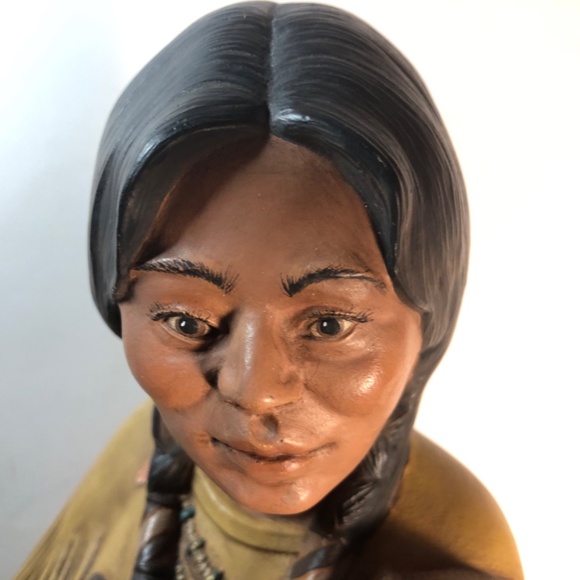 Vtg Byron Molds 10” 1979 Native American Woman & Infant Baby Figurine - Picture 9 of 16